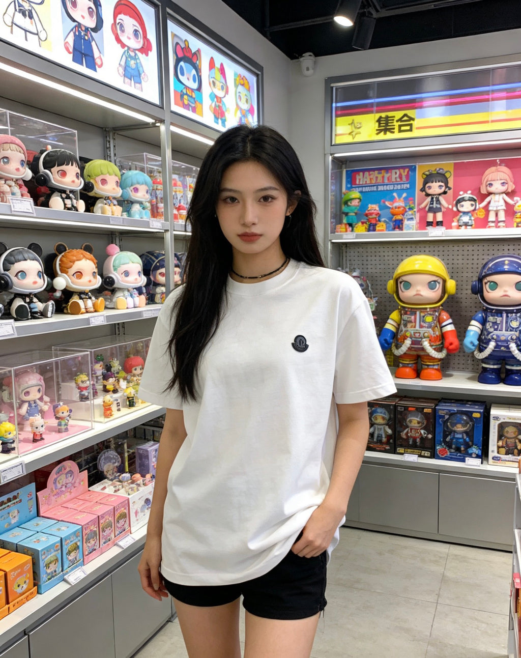 Moncler Embroidered Logo T-Shirt - Black - view 13