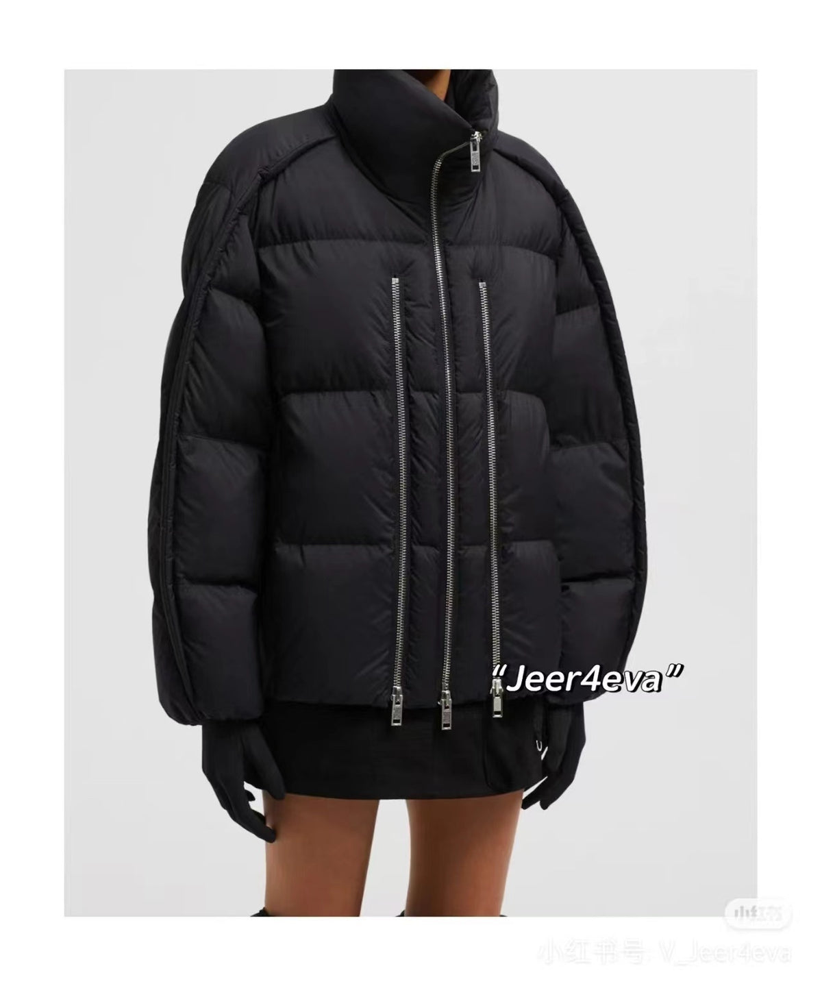 Moncler Zip-Up Embroidered Logo Down Jacket - view 13