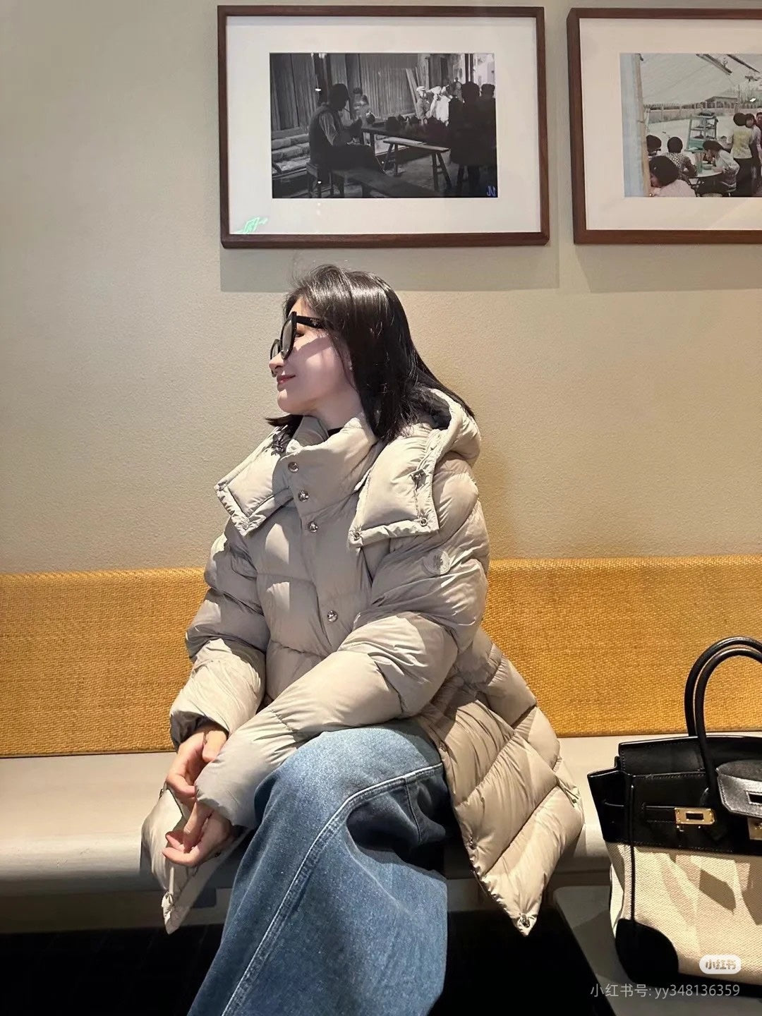 Moncler Hooded Zip-Up Graphic Down Jacket - view 13