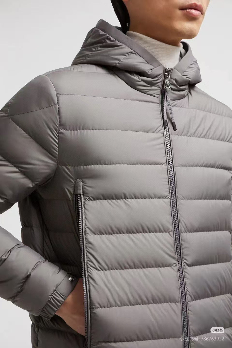 Moncler Hooded Zip-Up Logo Down Jacket - view 13