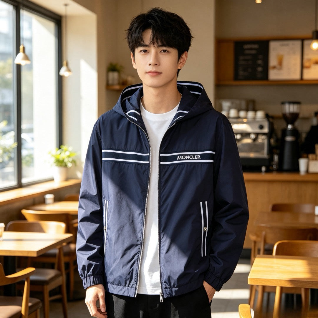 Moncler Hooded Zip-Up Embroidered Jacket - view 14