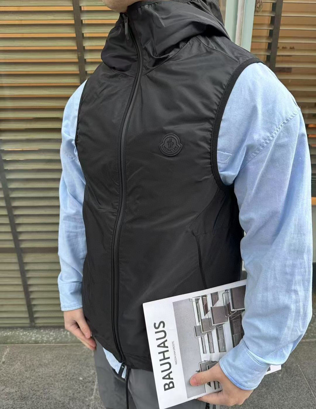 Moncler Hooded Graphic Logo Vest - view 14