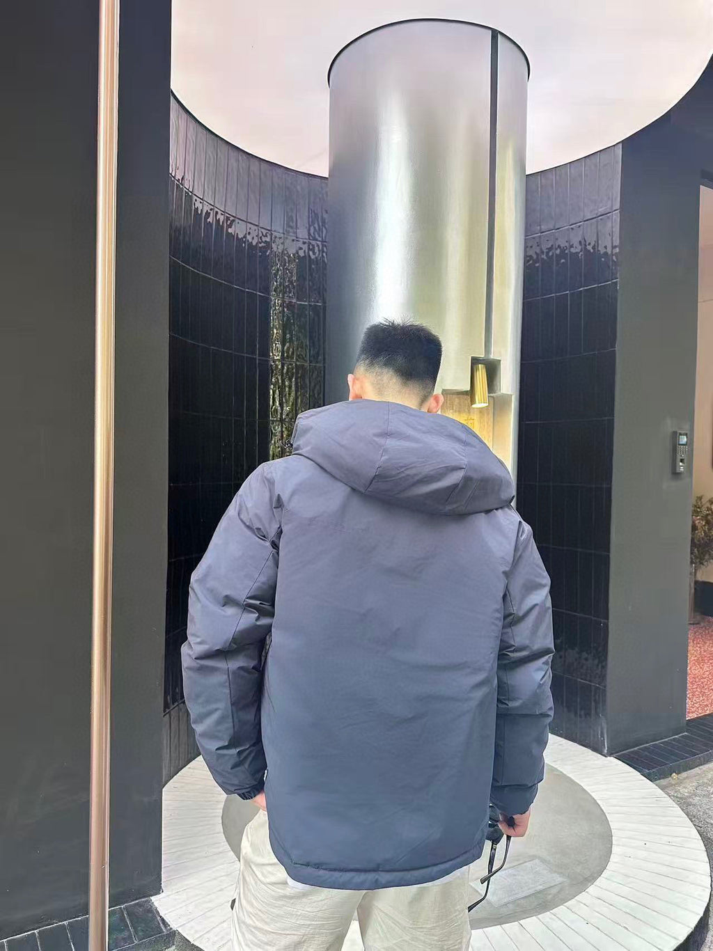 Moncler Hooded Zip-Up Logo Down Jacket - view 14