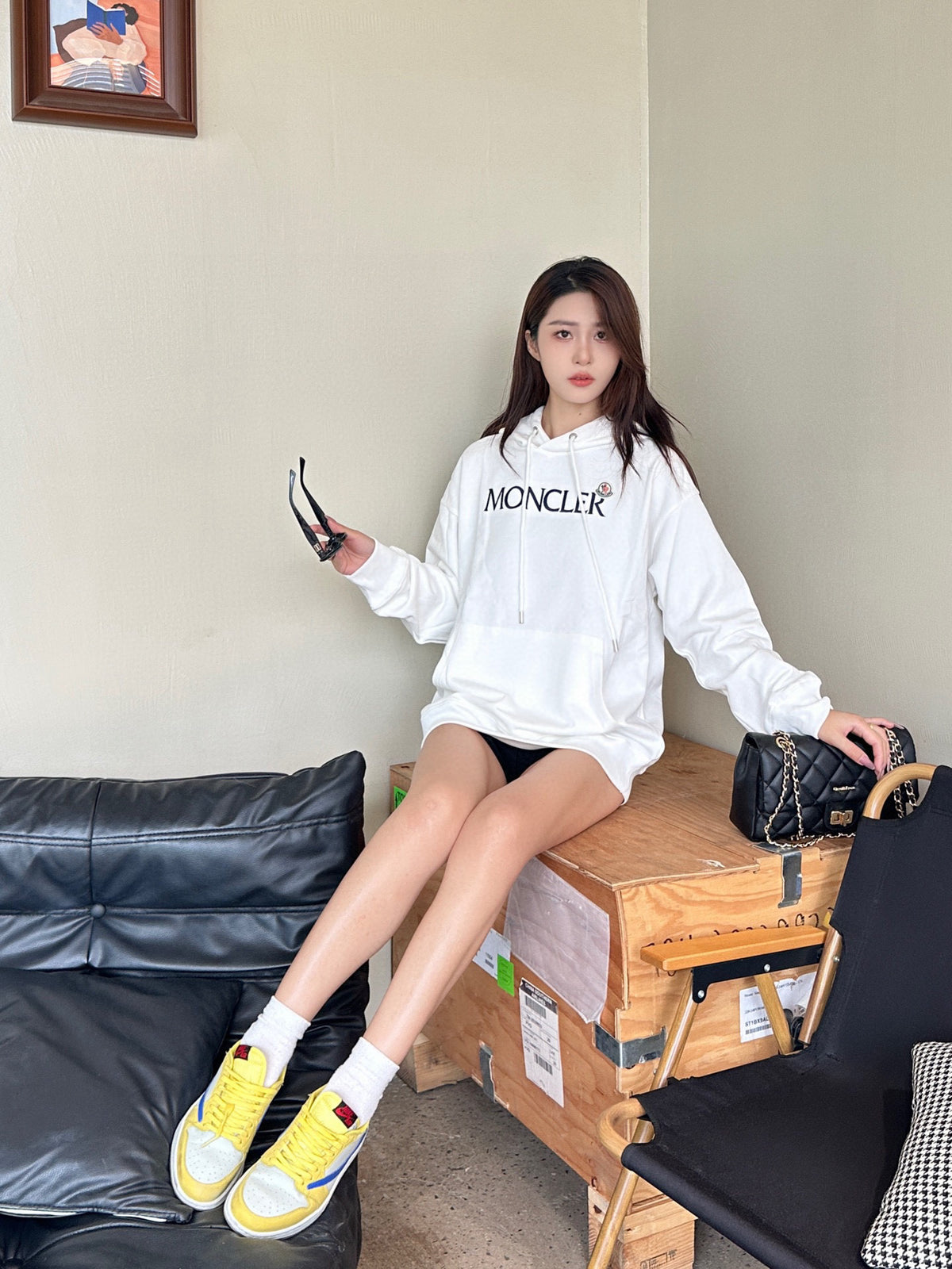Moncler Hooded Logo Lightweight Hoodie - view 14