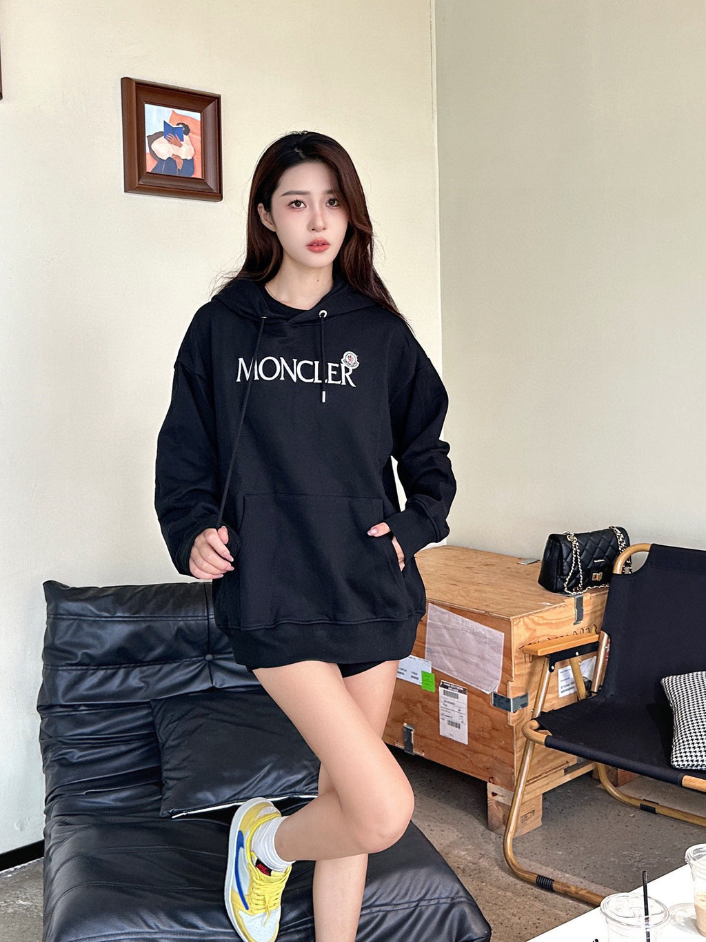 Moncler Hooded Logo Lightweight Hoodie - view 14