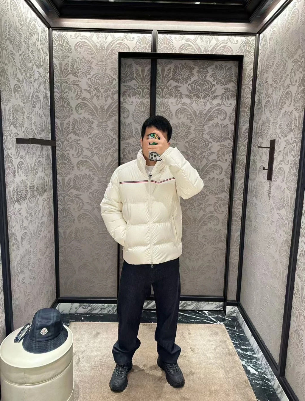 Moncler Men's Zip-Up Embroidered Down Jacket - view 14