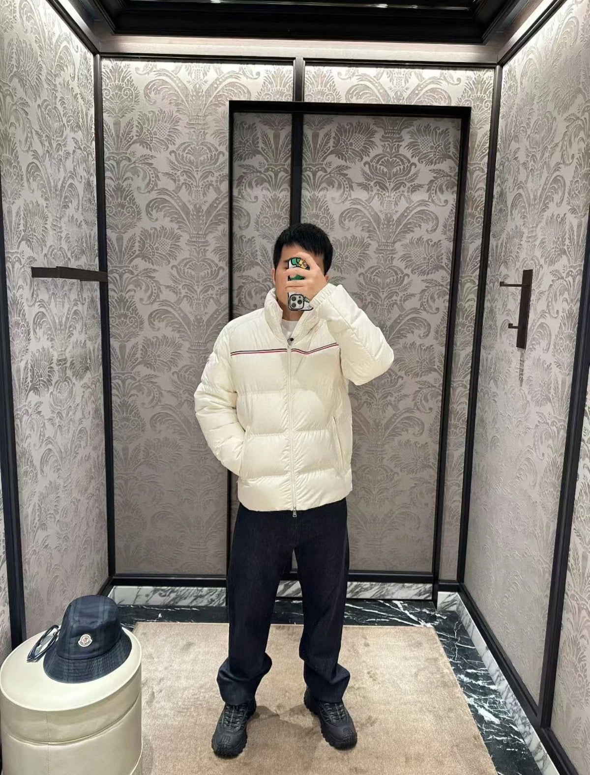 Moncler Men's Zip-Up Embroidered Down Jacket - view 14