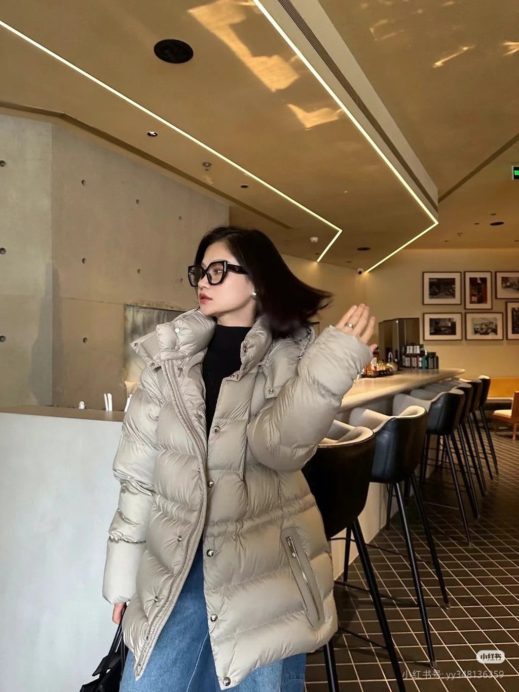 Moncler Hooded Zip-Up Graphic Down Jacket - view 14