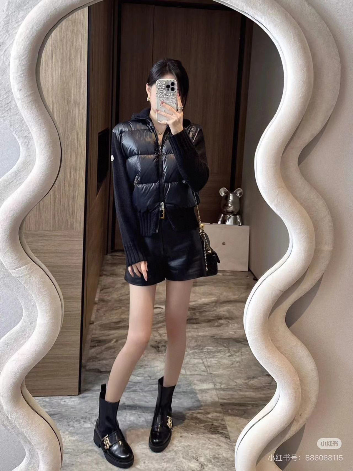 Moncler Embroidered Logo Down Jacket - view 14