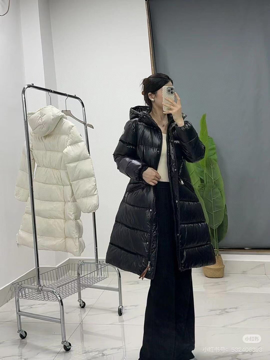 Moncler Women's Hooded Zip-Up Down Jacket - view 14