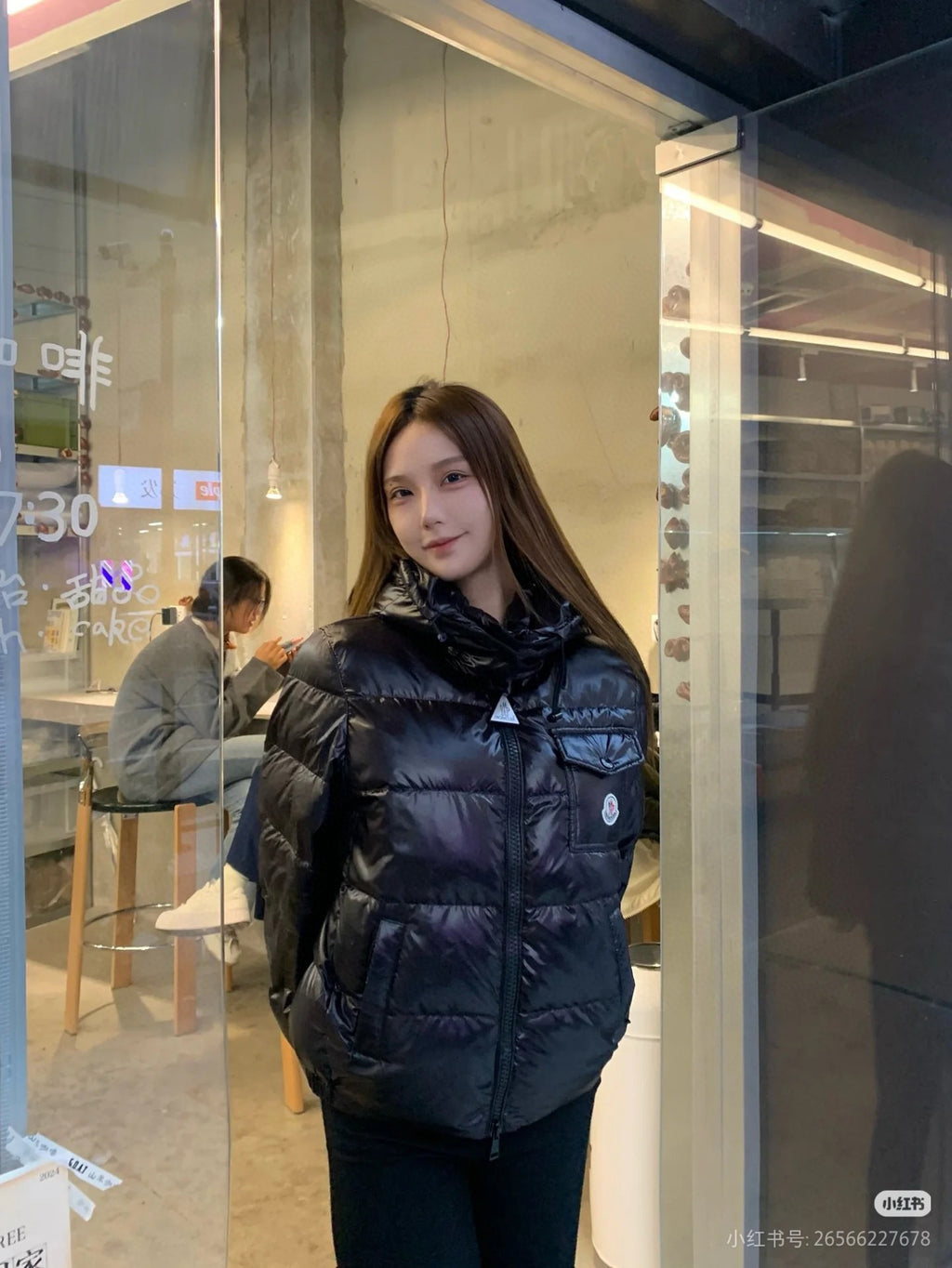 Moncler Women's Hooded Zip-Up Logo Down Jacket - view 14