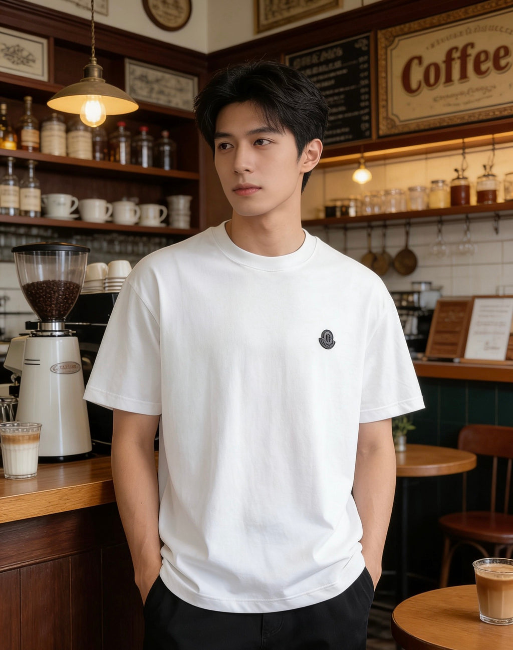 Moncler Embroidered Logo T-Shirt - Black - view 14