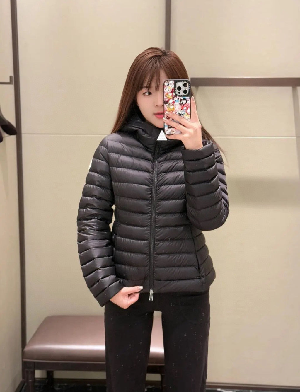 Moncler Women's Hooded Zip-Up Down Jacket - view 14