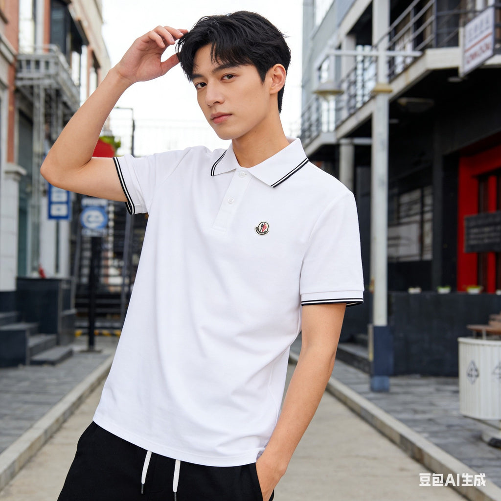 Moncler Logo Lightweight Polo Shirt - view 14