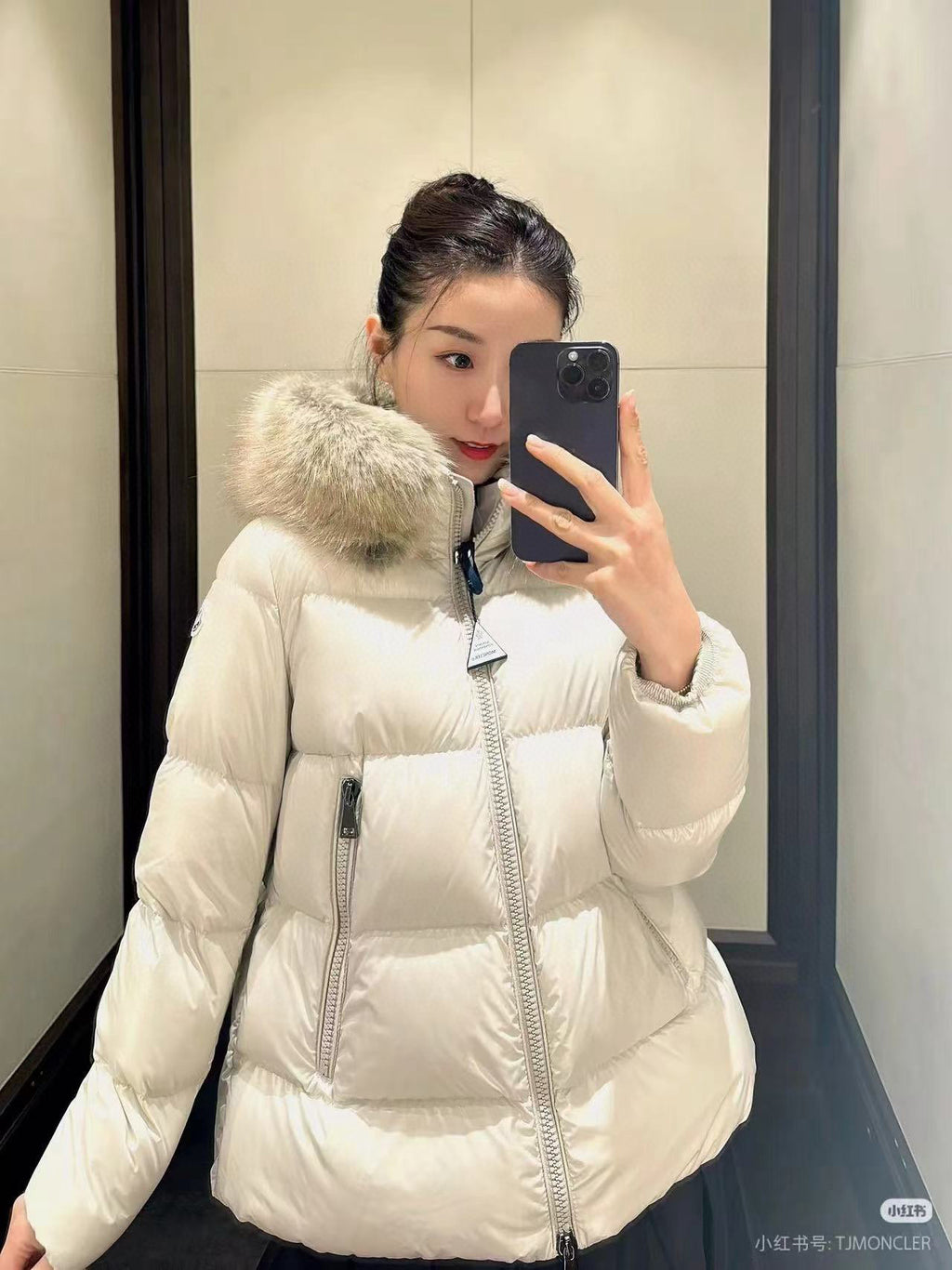 Moncler Women's Hooded Zip-Up Down Jacket - view 14