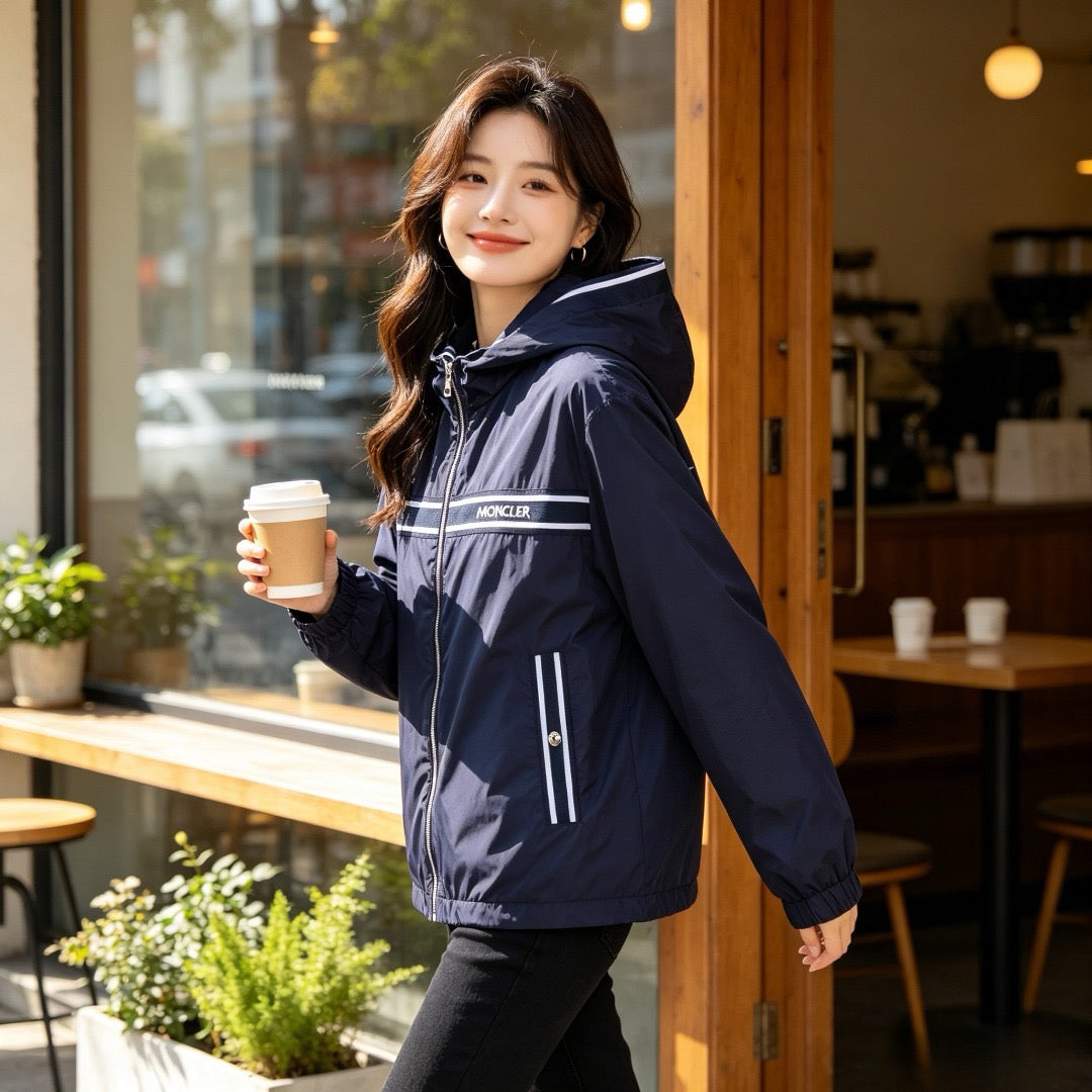 Moncler Hooded Zip-Up Embroidered Jacket - view 15