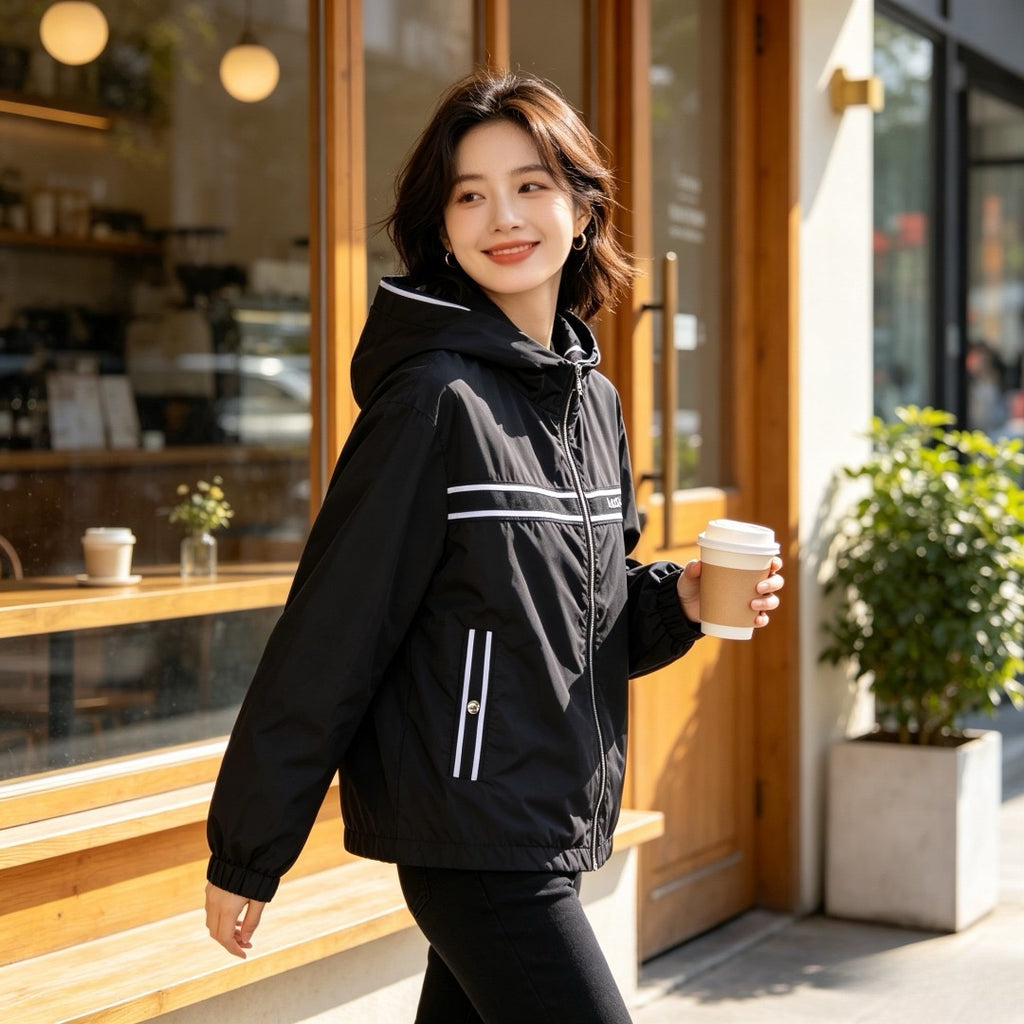 Moncler Hooded Zip-Up Embroidered Jacket - view 15