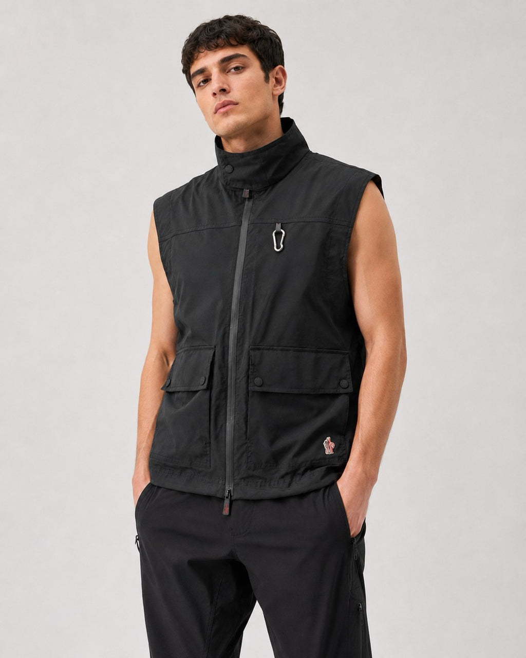 Moncler Zip-Up Graphic Logo Vest - view 15