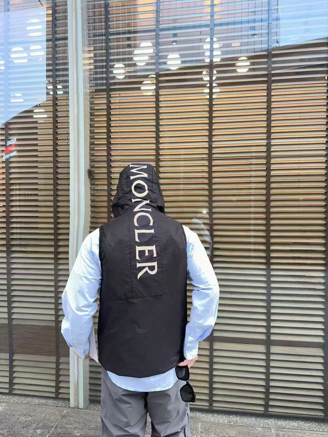 Moncler Hooded Graphic Logo Vest - view 15