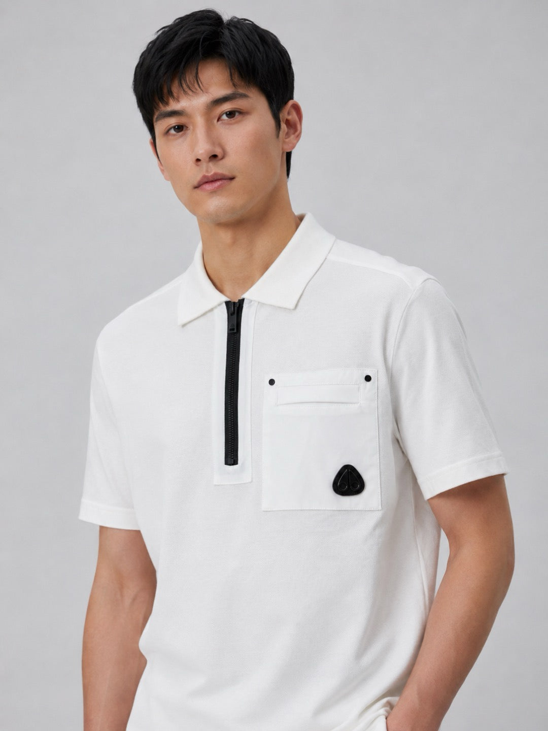 Moncler Zip-Up Logo Polo Shirt - view 15