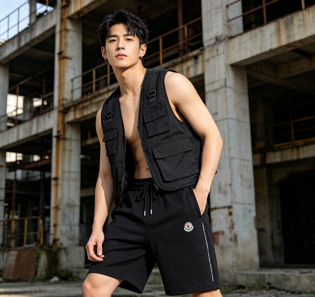Moncler Embroidered Logo Short - view 15