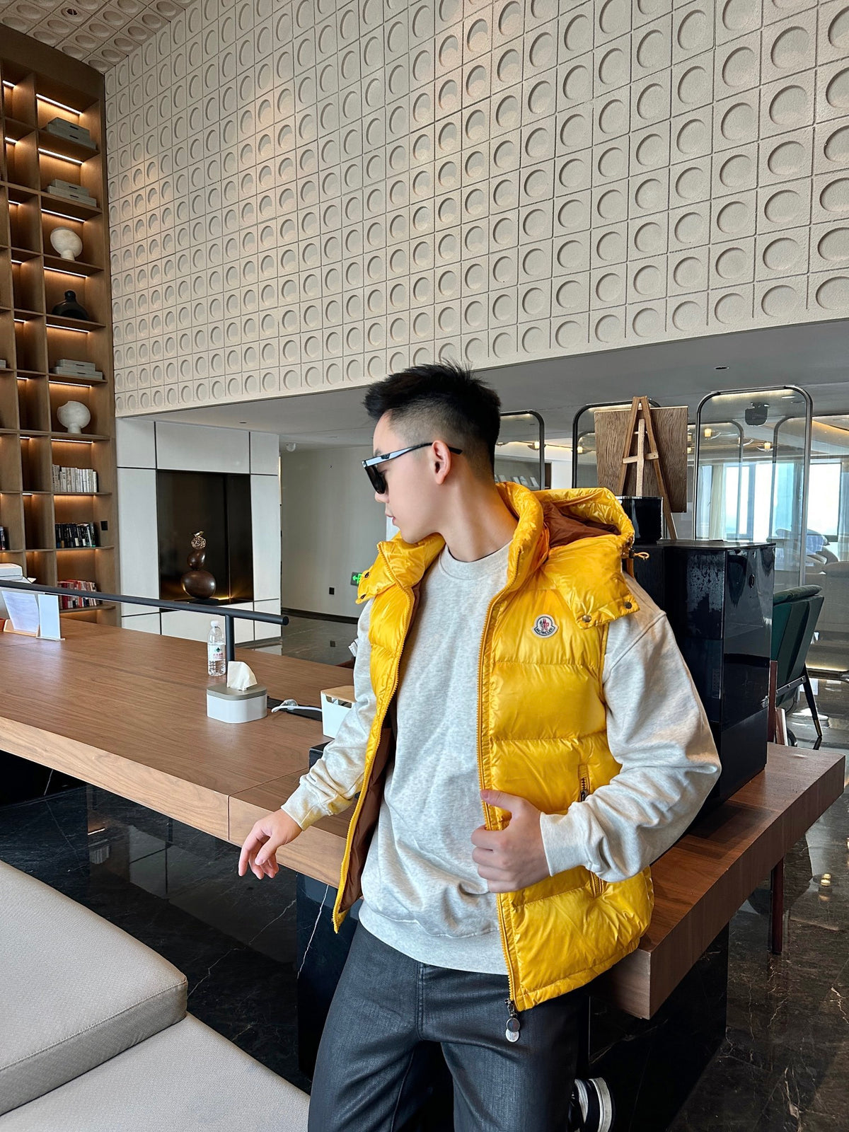 Moncler maya Hooded Zip-Up Logo Vest - view 15