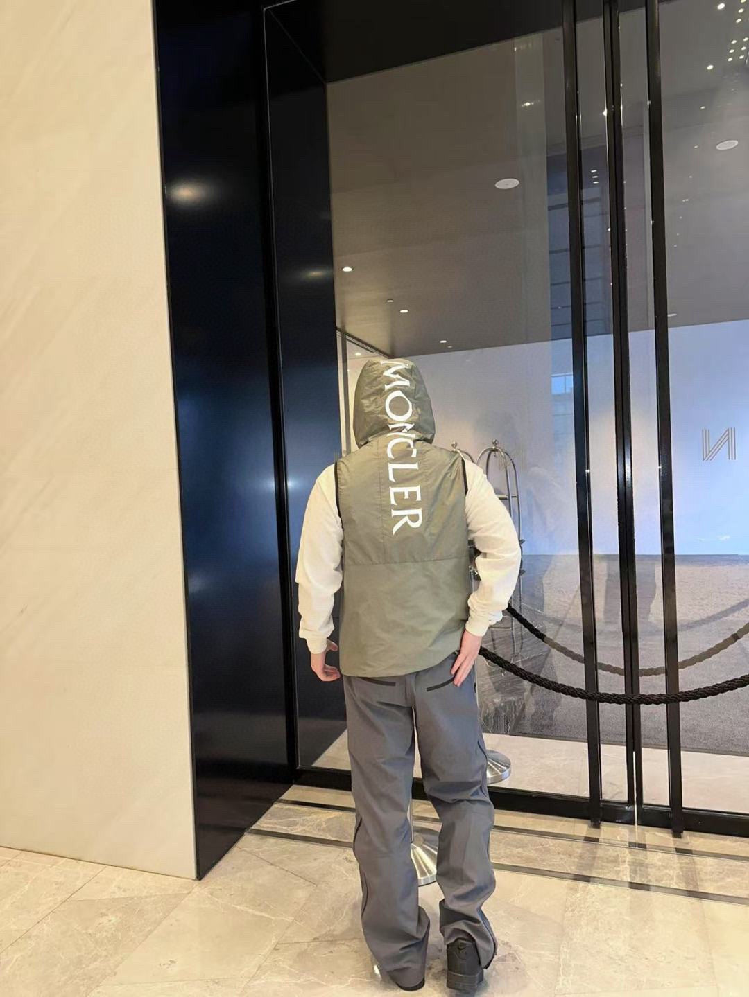 Moncler Hooded Graphic Logo Vest - view 15