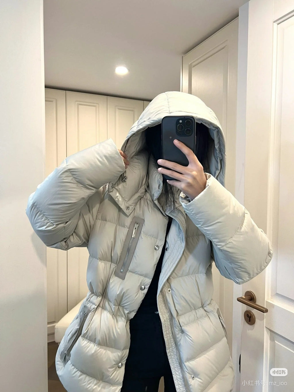 Moncler Hooded Zip-Up Graphic Down Jacket - view 15