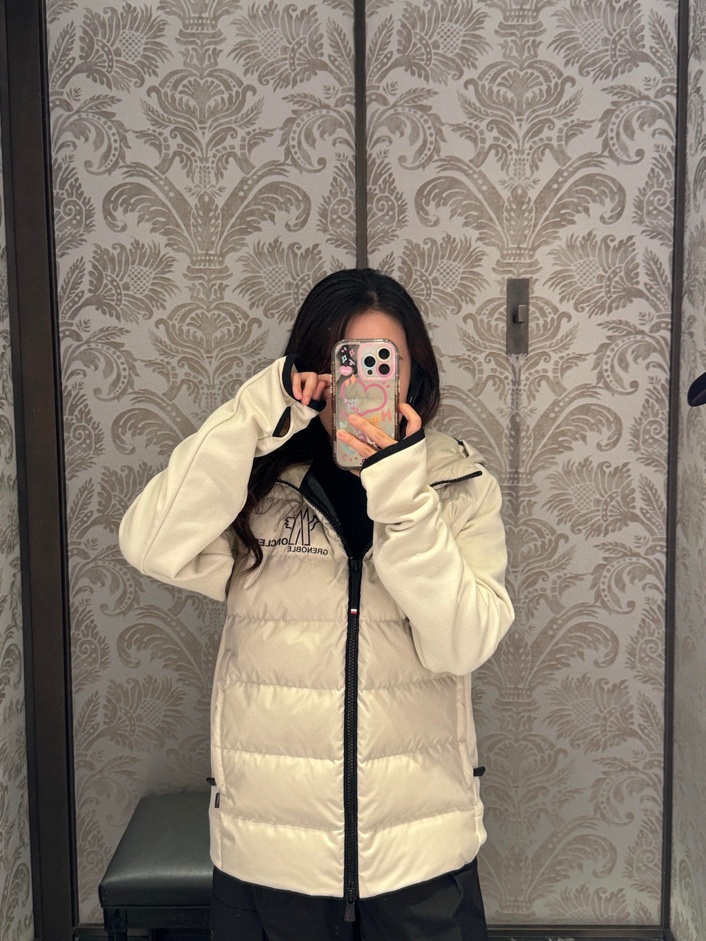 Moncler Hooded Zip-Up Graphic Down Jacket - view 16