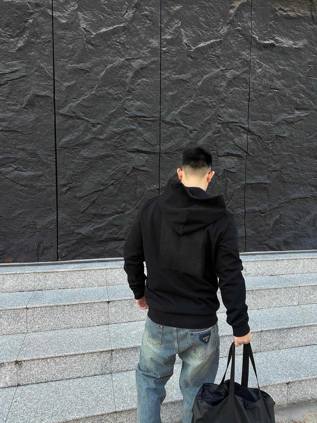 Moncler Hooded Hoodie - Black - view 16
