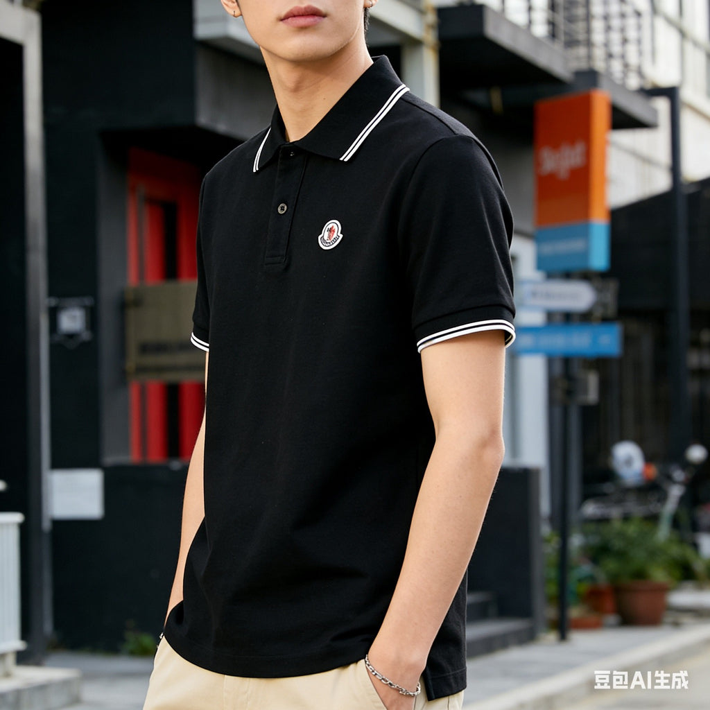 Moncler Logo Lightweight Polo Shirt - view 16
