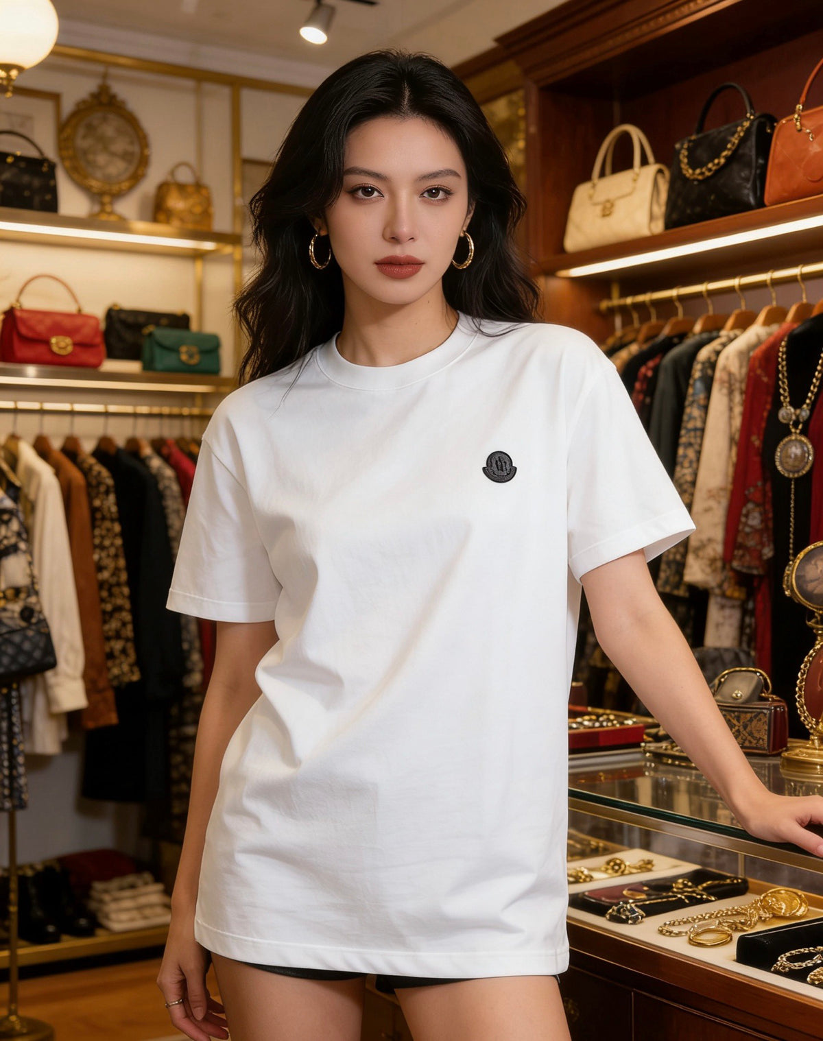 Moncler Embroidered Logo T-Shirt - Black - view 16