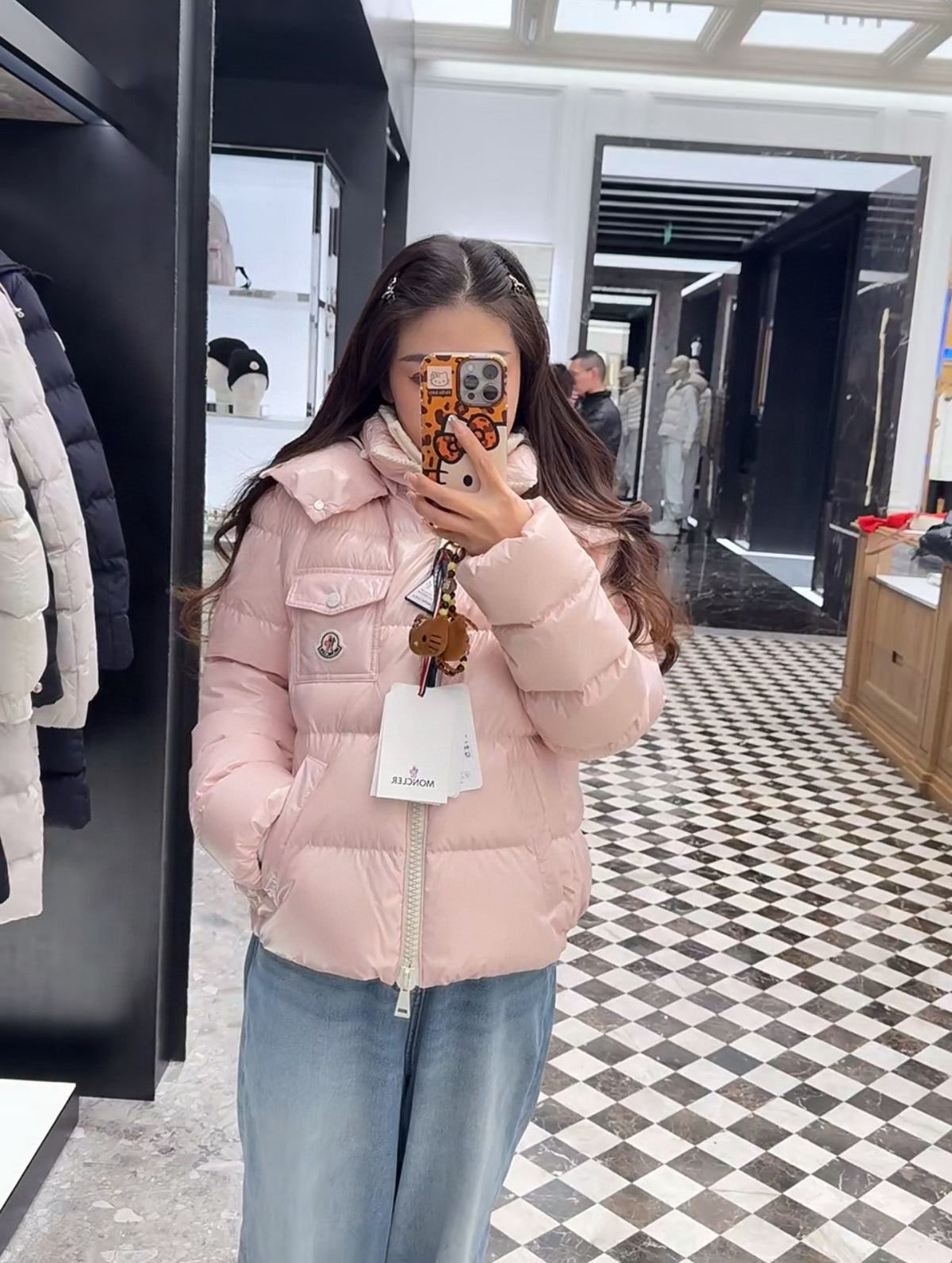 Moncler Women's Hooded Zip-Up Logo Down Jacket - view 16