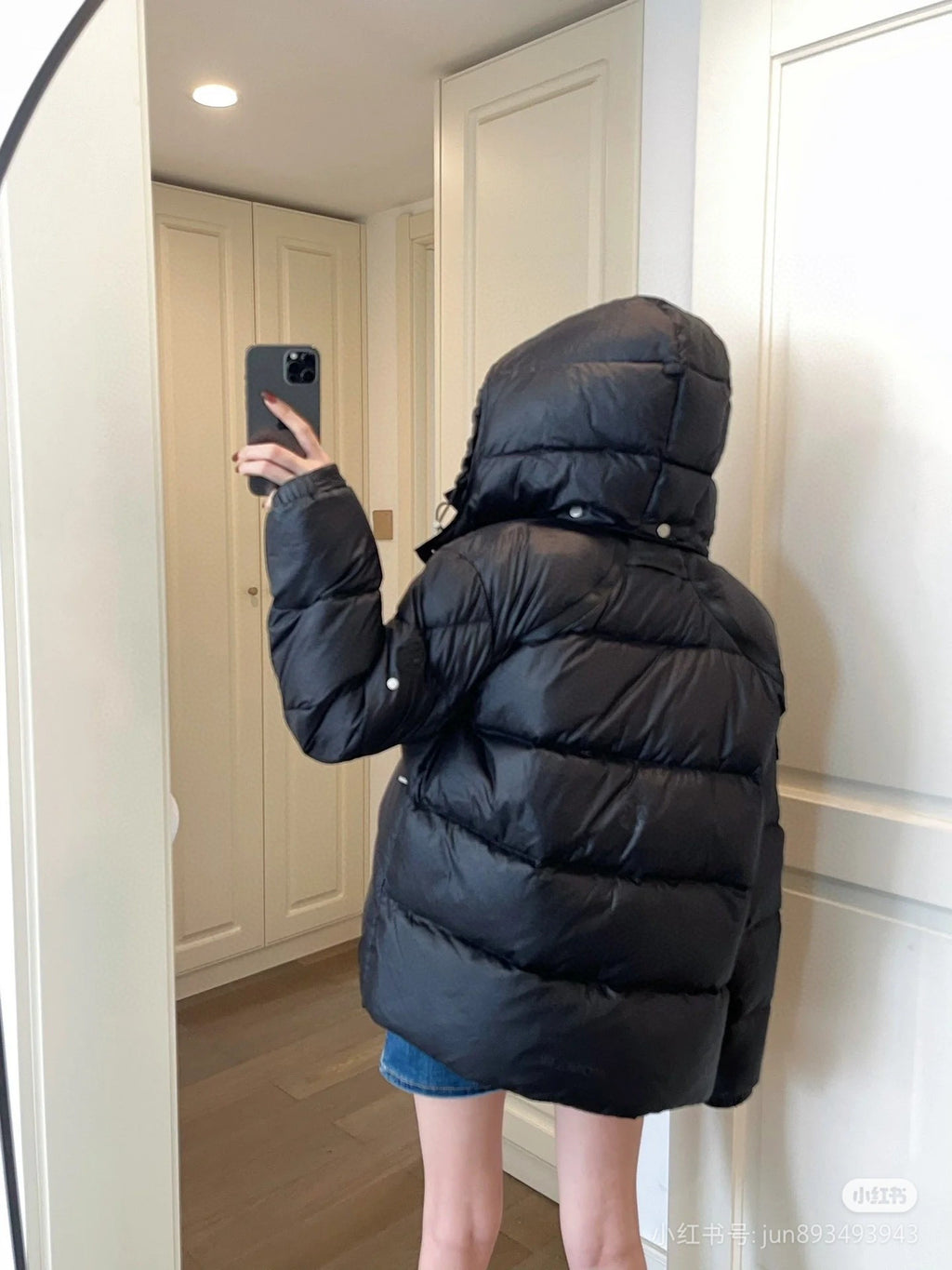 Moncler Hooded Zip-Up Graphic Down Jacket - White - view 16