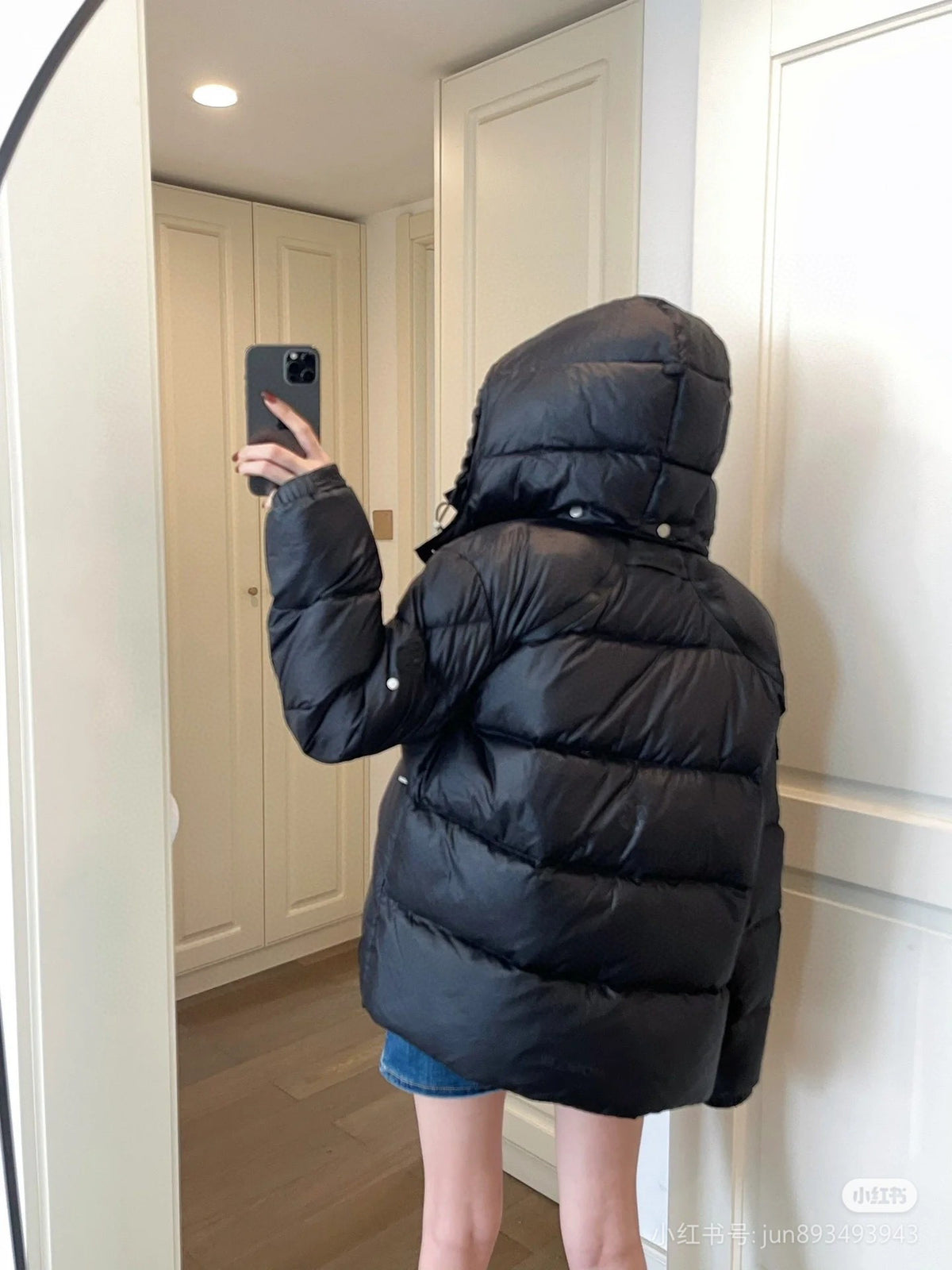 Moncler Hooded Zip-Up Graphic Down Jacket - White - view 16