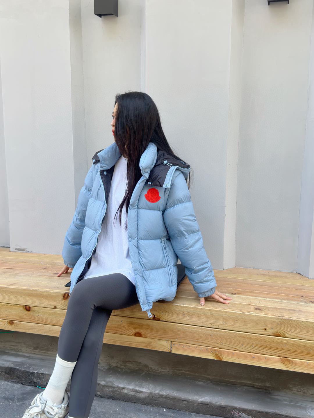 Moncler Hooded Embroidered Down Jacket - view 16
