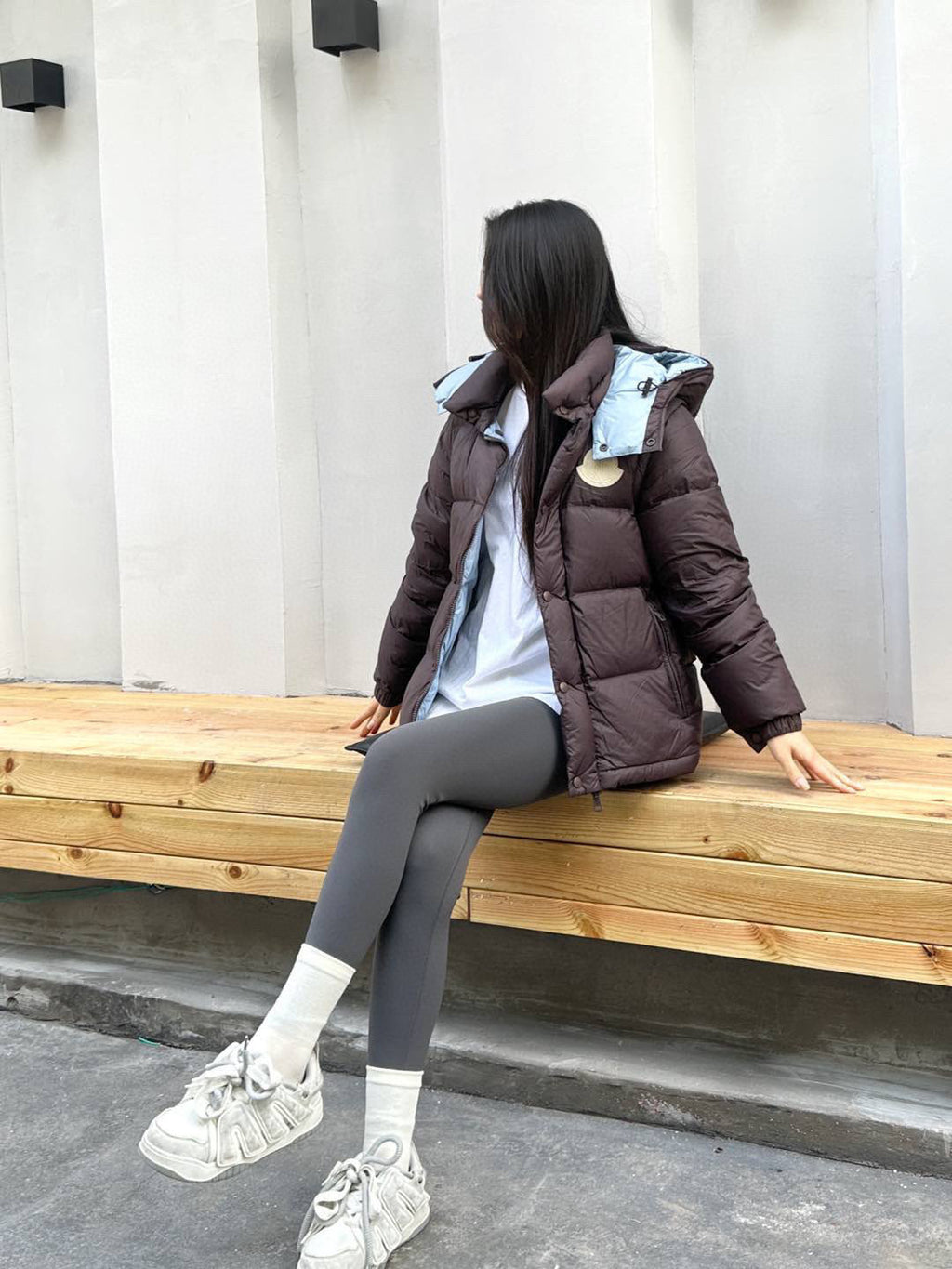 Moncler Hooded Embroidered Down Jacket - view 17