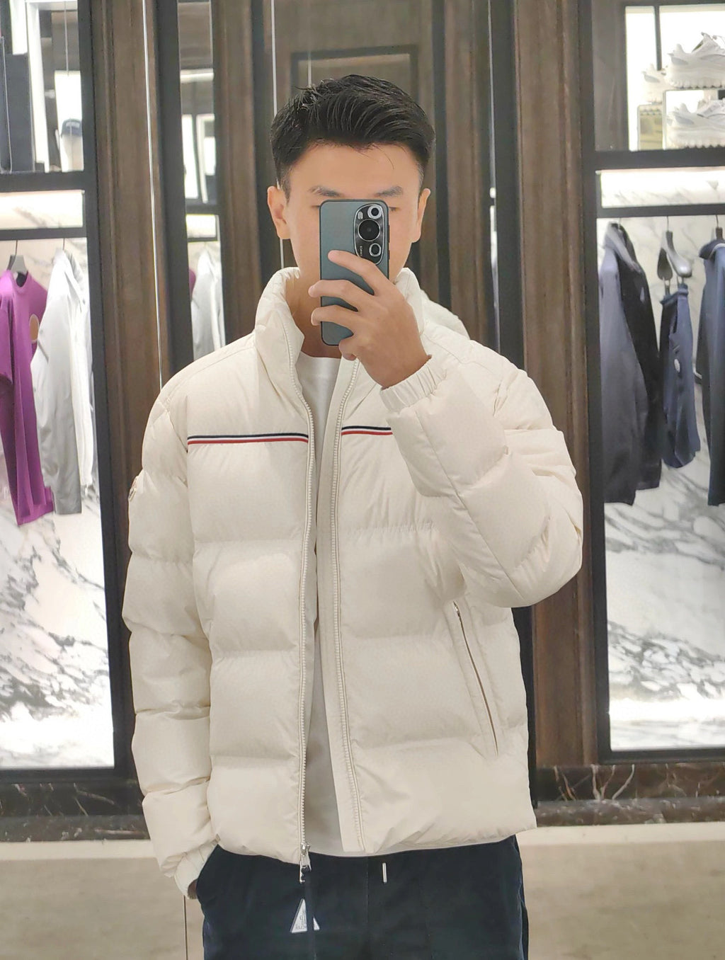 Moncler Men's Zip-Up Embroidered Down Jacket - view 17