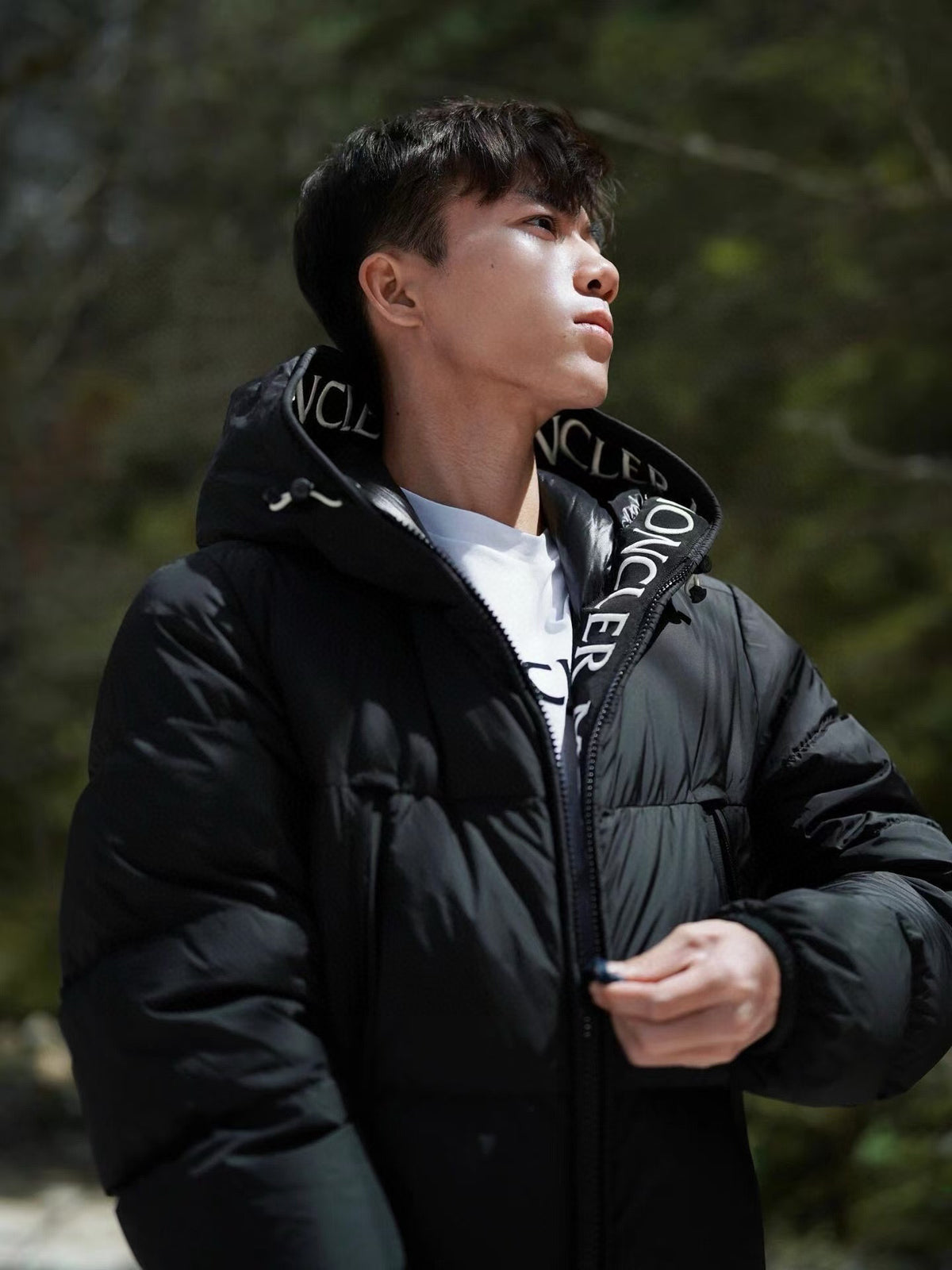 Moncler Hooded Zip-Up Embroidered Down Jacket - view 17
