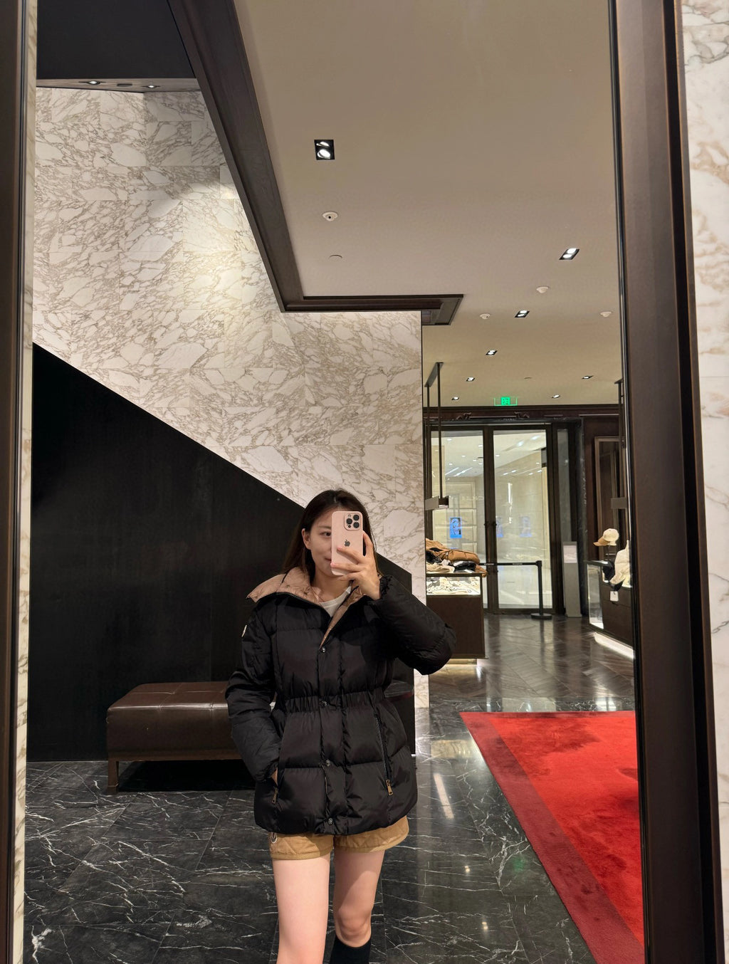 Moncler Women's Hooded Zip-Up Down Jacket - Black - view 17