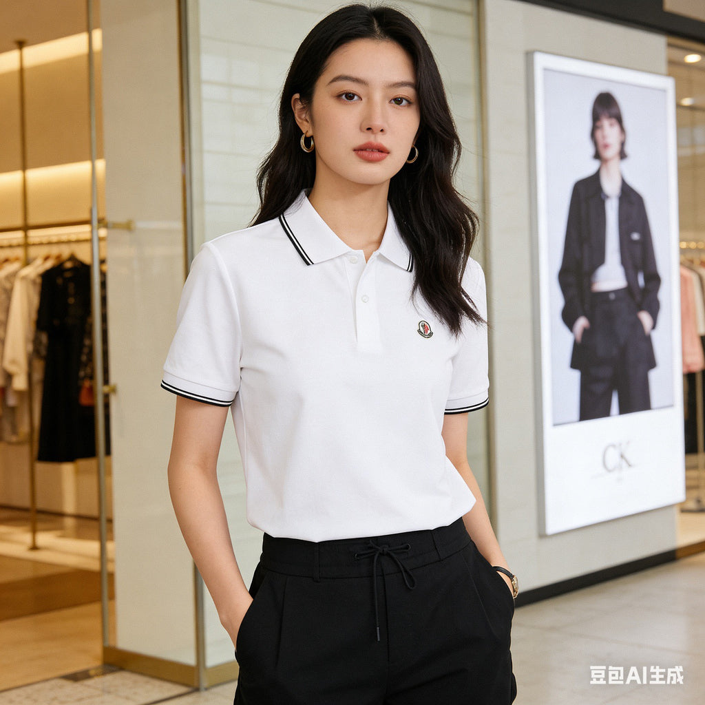 Moncler Logo Lightweight Polo Shirt - view 17