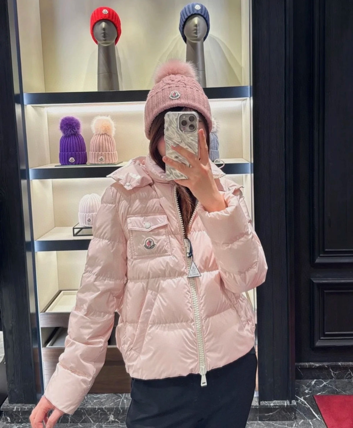 Moncler Women's Hooded Zip-Up Logo Down Jacket - view 17