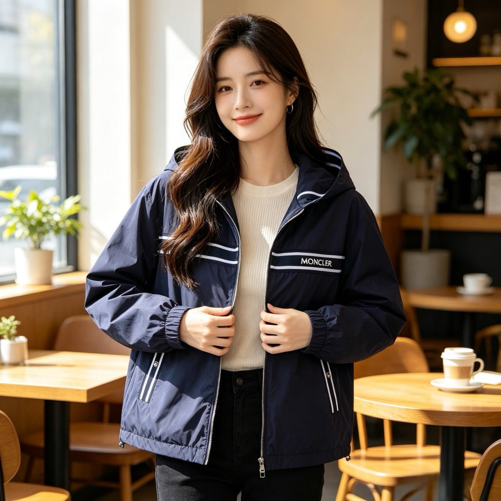 Moncler Hooded Zip-Up Embroidered Jacket - view 18