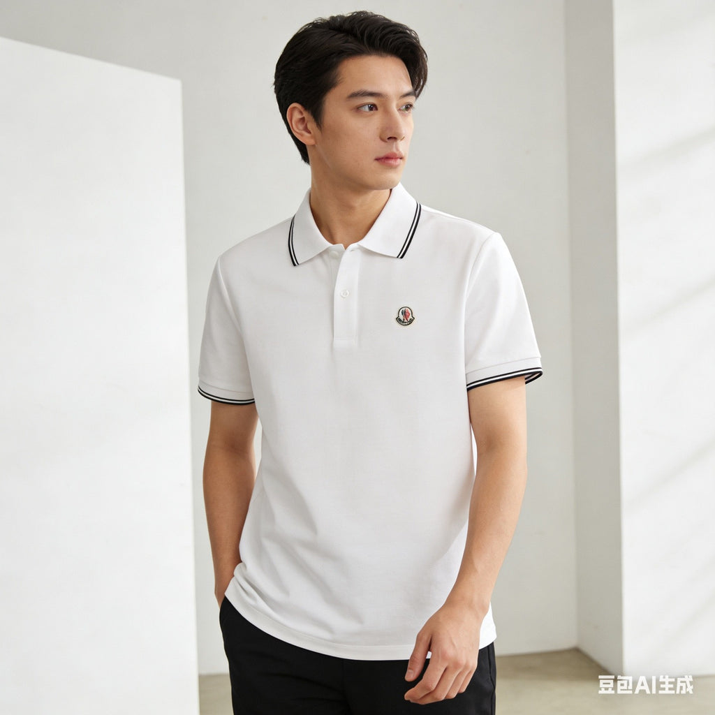 Moncler Logo Lightweight Polo Shirt - view 18