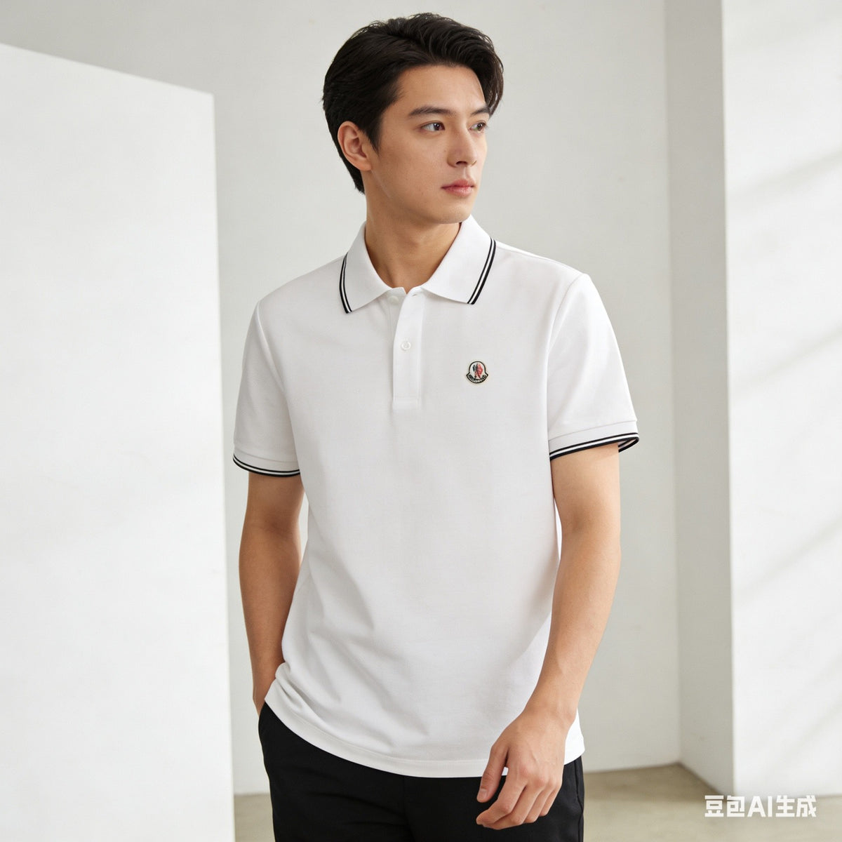 Moncler Logo Lightweight Polo Shirt - view 18
