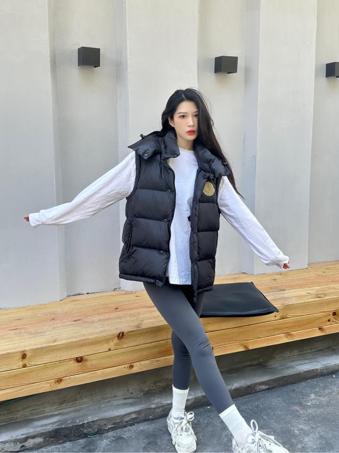 Moncler Hooded Embroidered Down Jacket - view 18