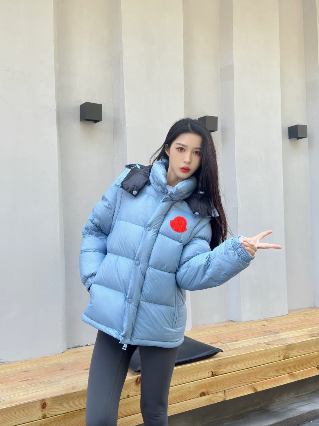 Moncler Hooded Embroidered Down Jacket - view 18