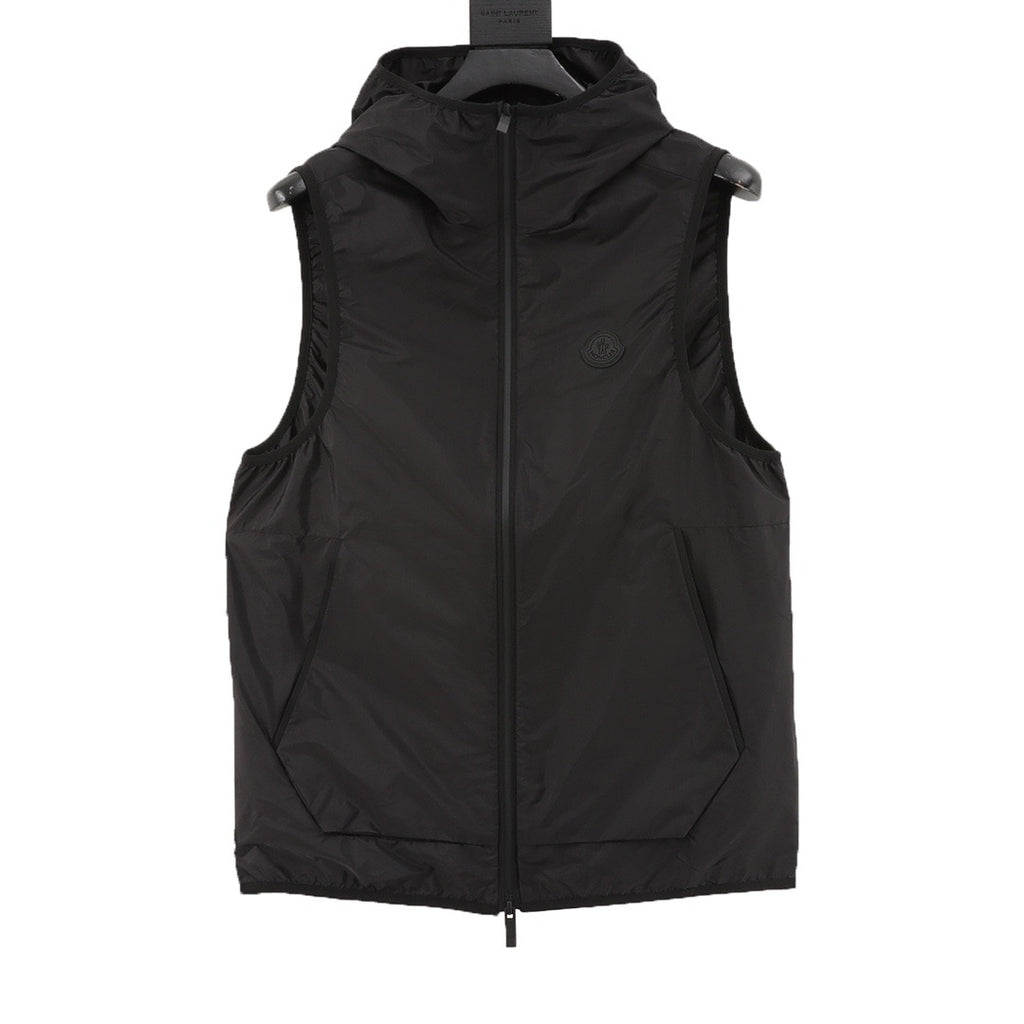 Moncler Hooded Graphic Logo Vest - view 1