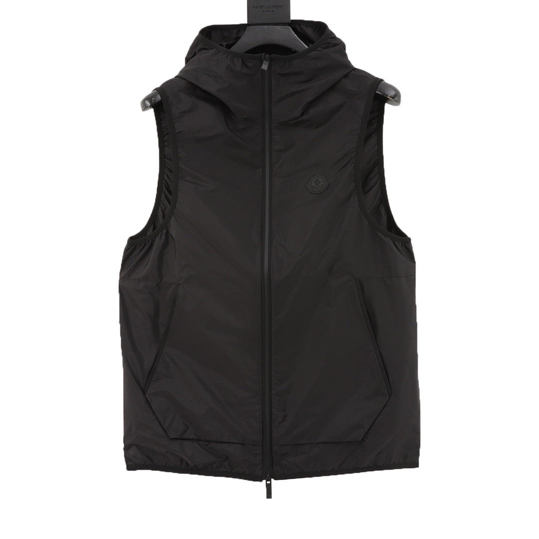 Moncler Hooded Graphic Logo Vest - view 1