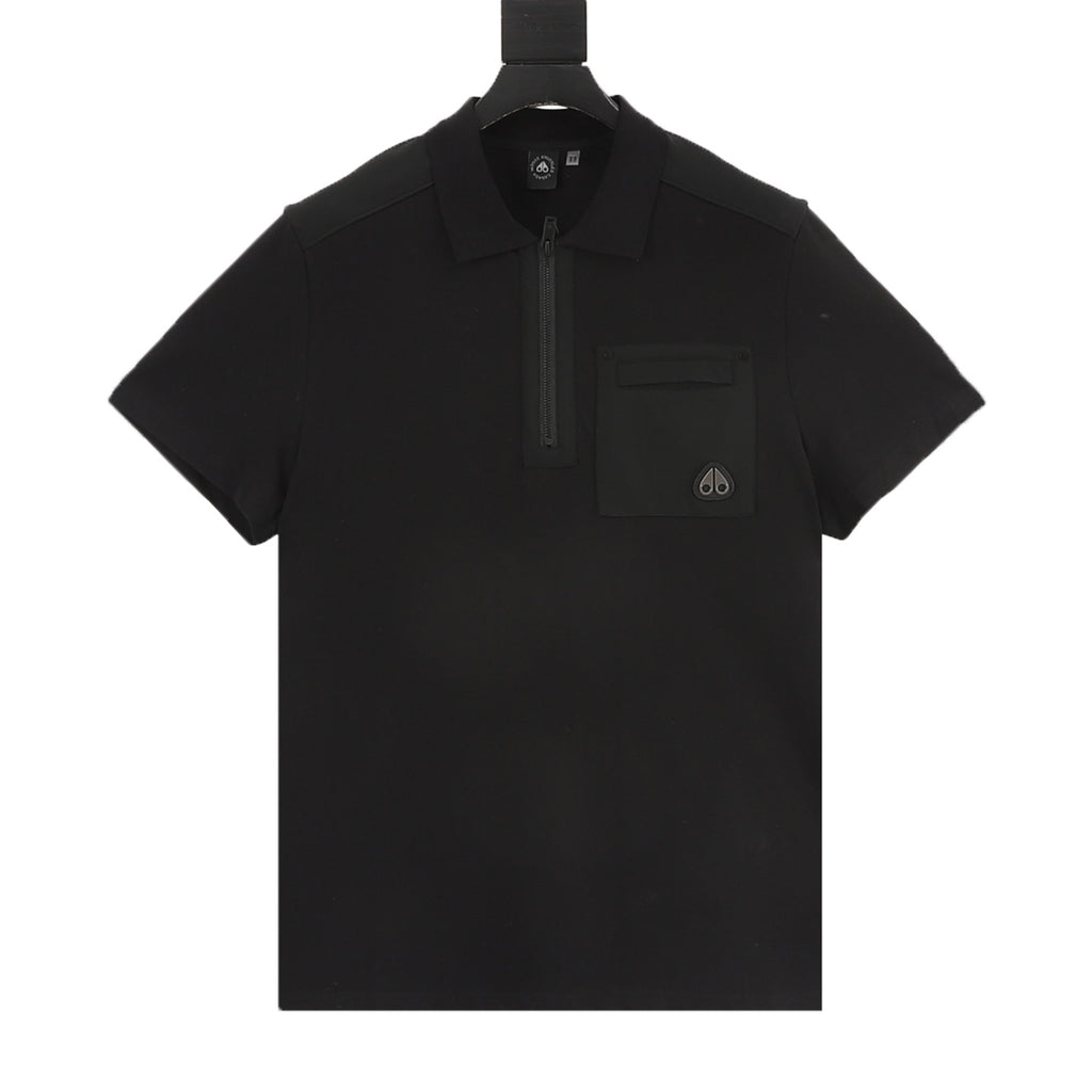 Moncler Zip-Up Logo Polo Shirt - view 1